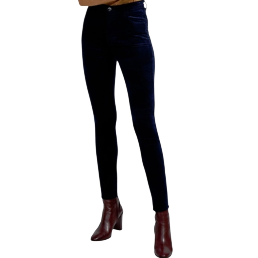 J Brand Leenah Velvet in‎ Dark Iris Ankle Jeans  Size 25